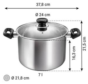 Hrnec BRAVA s poklicí ø 24 cm, 7,0 l