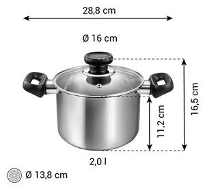 Hrnec BRAVA s poklicí ø 16 cm, 2,0 l