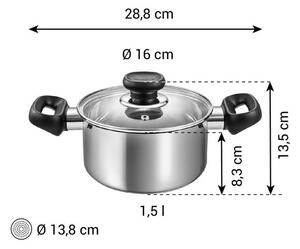 Kastrol BRAVA s poklicí ø 16 cm, 1,5 l