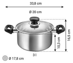Kastrol BRAVA s poklicí ø 20 cm, 3,0 l