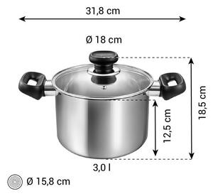Hrnec BRAVA s poklicí ø 18 cm, 3,0 l