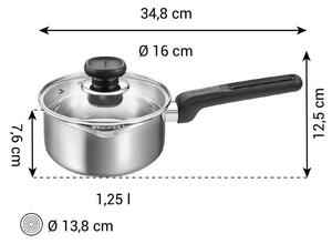 Rendlík BRAVA s oboustrannou nálevkou a poklicí ø 16 cm, 1,25 l