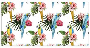 Pracovní podložka s obrázkem Papoušci a květiny