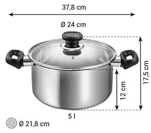 Kastrol BRAVA s poklicí ø 24 cm, 5,0 l