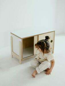 Montessori nábytek uzavíratelná skříňka pro děti - modulární nábytek
