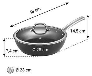 Pánev hluboká PRESIDENT s poklicí ø 28 cm