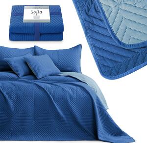 AmeliaHome Přehoz na postel Softa, královská modrá/modrá Rozměr: 200x220