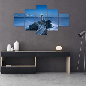 Obraz majáku a moře (125x70 cm)