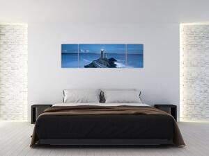 Obraz majáku a moře (170x50 cm)