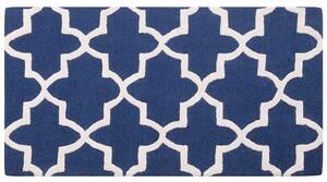 Modrý bavlněný koberec 80x150 cm SILVAN