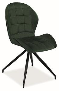 Casarredo Jídelní židle HULK II VELVET zelená/černá kov