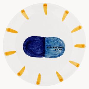 Ručně malovaný dezertní talíř Anti Hangover Pill