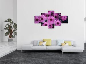 Obraz růžových květů (125x70 cm)