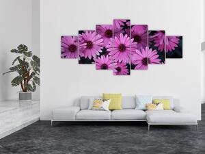 Obraz růžových květů (210x100 cm)