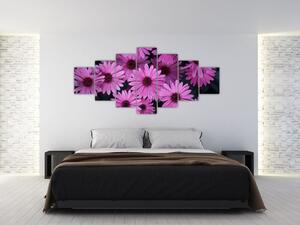 Obraz růžových květů (210x100 cm)