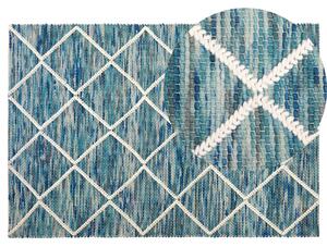 Vlněný koberec 140 x 200 cm modrý BELENLI