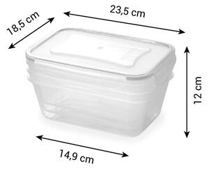 Dóza FRESHBOX 3 ks, 1,0 l, obdélníková
