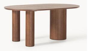 Oválný jídelní stůl z dubového dřeva Dunia, 180 x 110 cm