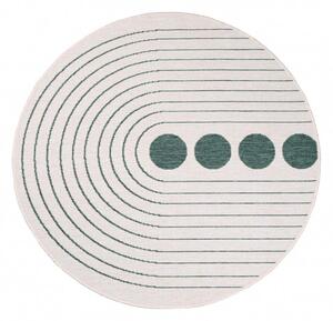 Oboustranný koberec DuoRug 5739 zelený kruh