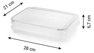 Dóza dvoupatrová FRESHBOX 1,0 l, obdélníková