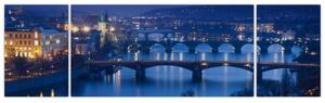 Obraz pražských mostů (170x50 cm)