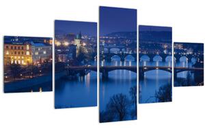 Obraz pražských mostů (125x70 cm)