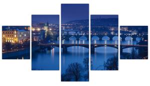 Obraz pražských mostů (125x70 cm)