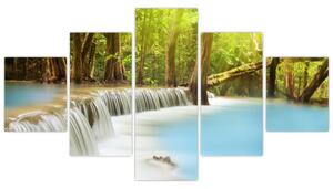 Obraz Huai Mae Kamin vodopádu v lese (125x70 cm)