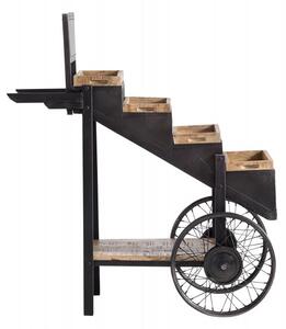Industriální vozík s úložným prostorem z masivu Represent