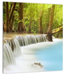Obraz Huai Mae Kamin vodopádu v lese (30x30 cm)