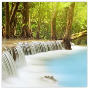 Obraz Huai Mae Kamin vodopádu v lese (30x30 cm)