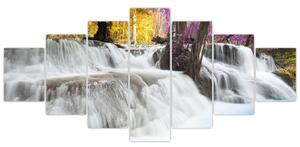 Obraz Erawan vodopádu v lese (210x100 cm)