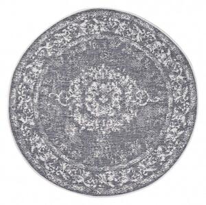 Oboustranný koberec DuoRug 5577 šedý kruh