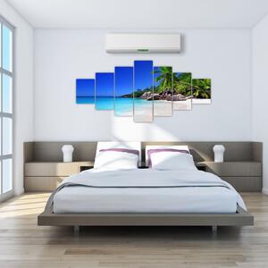 Obraz pláže na Praslin ostrově (210x100 cm)