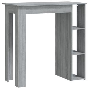 Barový stůl s regálem šedý sonoma 102x50x103,5 cm dřevotříska