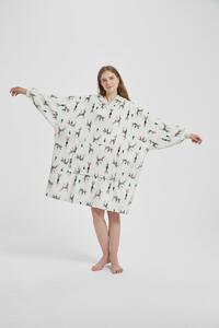020 Deka s rukávy HOODIE XMAS DEER