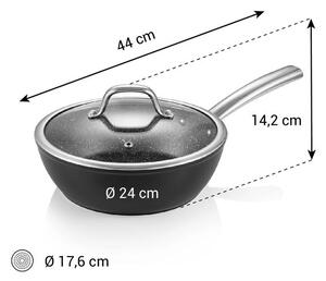 Pánev hluboká PRESIDENT s poklicí ø 24 cm