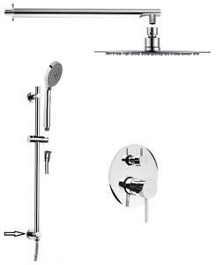 Sapho RHAPSODY podomítkový sprchový set s pákovou baterií, 2 výstupy, posuvný držák sprchy s vyústěním, chrom
