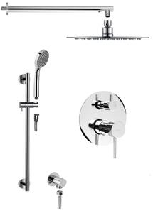 Sapho, RHAPSODY podomítkový sprchový set s pákovou baterií, 2 výstupy, posuvný držák sprchy, chrom, 5583Q-02