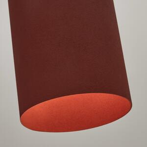 Terakotově červené kovové závěsné světlo Kave Home Peralta 15 cm