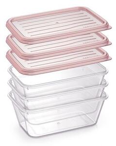 Dózy s víkem 4FOOD 0,7 l, 3 ks