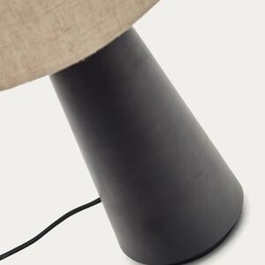 Béžová lněná stolní lampa Kave Home Torrent