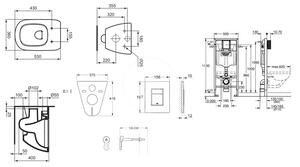 Grohe - Sada pro závěsné WC + klozet a sedátko Ideal Standard Tesi