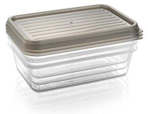 Dózy s víkem 4FOOD 1,35 l, 3 ks