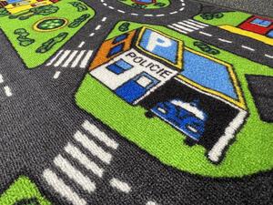 Dětský koberec autodráha City life Kruh Ø 400 cm