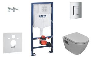 Grohe - Set předstěnové instalace, klozetu Bau Ceramic a sedátka softclose, tlačítko Skate Cosmopolitan, chrom