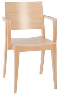 Stohovací židle Sela (i s područkami nebo barová) Potah: Bez potahu, Varianta: Klasická židle s područkami