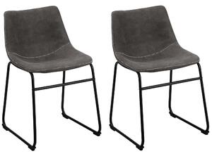 Sada dvou tmavě šedých židlí BATAVIA