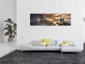 Obraz mračen a lesa (170x50 cm)