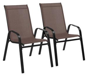 Set zahradních židlí BAR hnědé TIH1649 (2 ks)